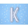 Ezüst fólia lufi K betű bulira