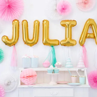 Fóliový balón písmeno L gold na párty