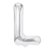 Balon din folie literă L, argintiu, 40 cm