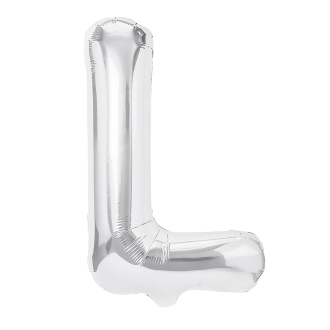 Folijski balon črka L srebrn 40 cm