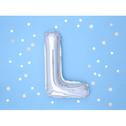 Fóliový balónek písmeno L stříbrný
