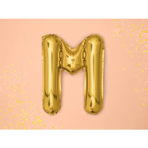 Balon folie literă M auriu pentru petrecere