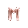 Fólia lufiballon M betű rose gold színben