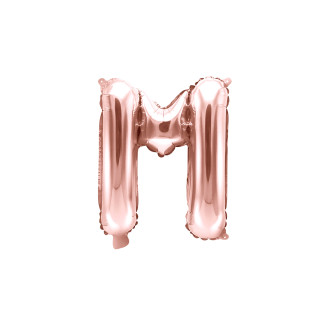 Foliový balón písmeno M rose gold