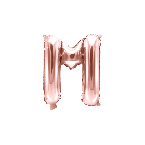 Fóliový balón písmeno M rose gold