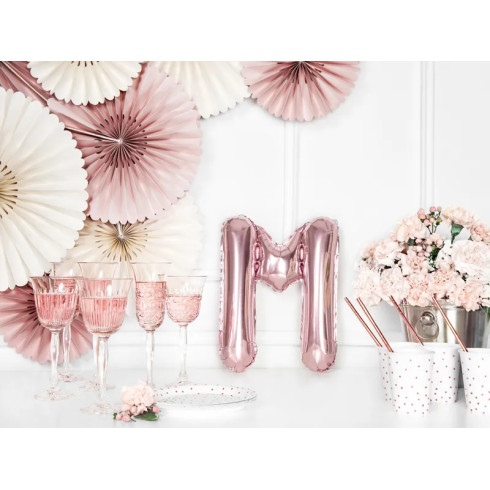 Foliový balón písmeno M rose gold