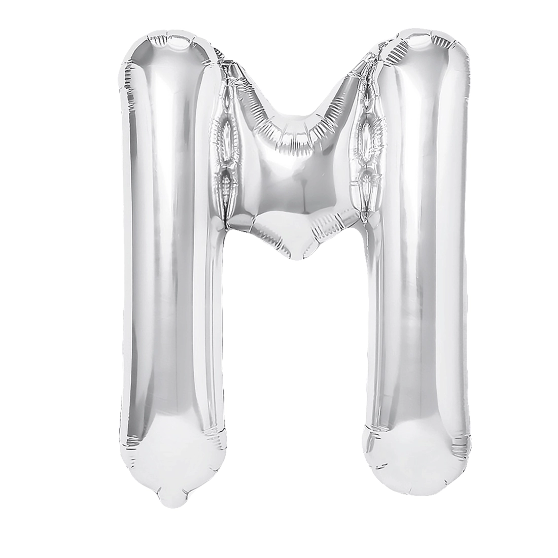 Fólia lufi M betű, ezüst, 40 cm