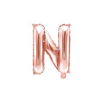 Fóliový balón písmeno N rose gold na párty