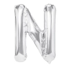 Ezüst fólia lufi N betű, 40 cm