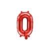 Piros fólia lufiballon O betű bulira