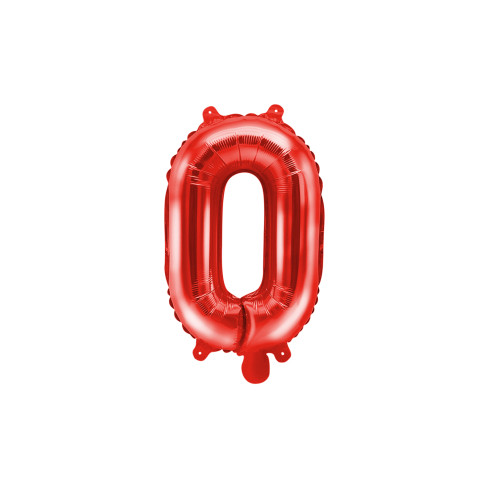 Fóliový balón písmeno O červený na party