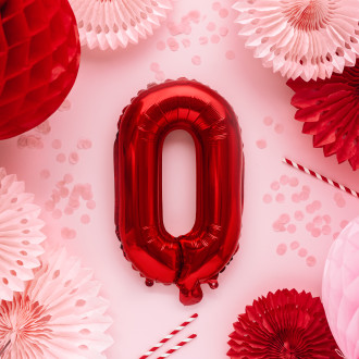 Fóliový balón písmeno O červený na párty