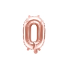 Fólia lufi „O” betű, rose gold, 35 cm