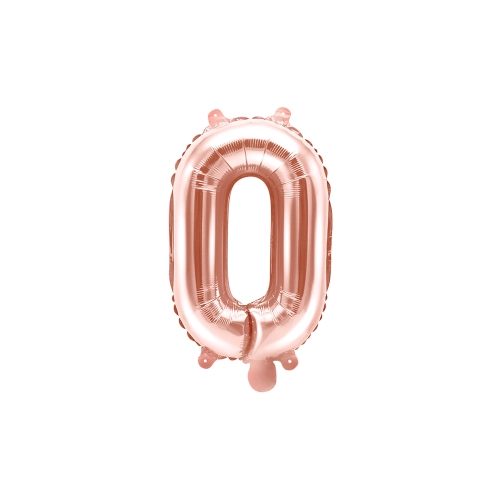 Balon folie literă O rose gold 35 cm