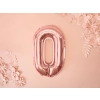Fólia lufi „O” betű, rose gold, 35 cm