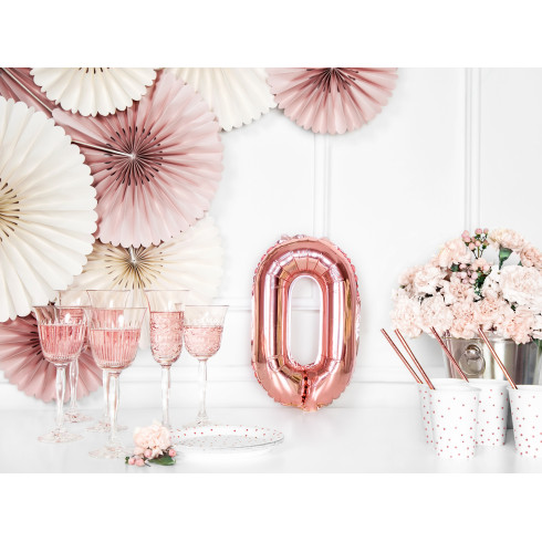 Fóliový balón písmeno O rose gold 35 cm