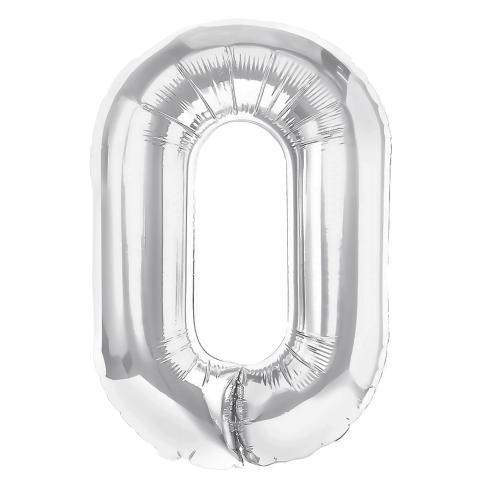Fólia lufi „O” betű, ezüst, 40 cm Fólia lufi „O” betű, ezüst, 40 cm