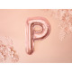 Fóliový balón písmeno P rose gold na party