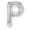 Balon din folie, literă P, argintiu, 40 cm
