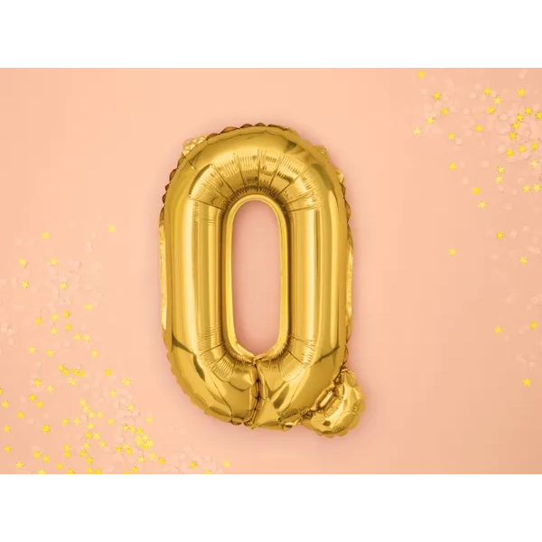 Fólia lufi Q betű arany színben ünneplésre