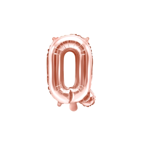Rose gold Q betűs fólia lufi bulira