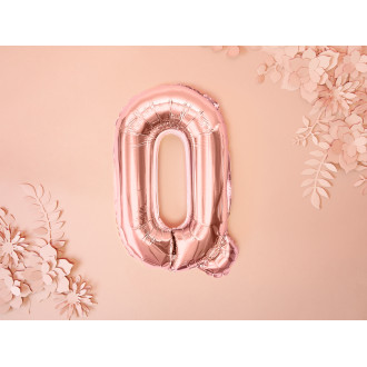 Fóliový balón písmeno Q rose gold na party