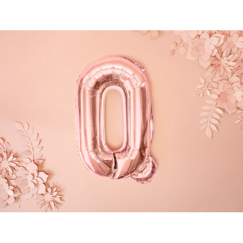 Fóliový balón písmeno Q rose gold na party