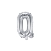 Ezüst fólia lufi Q betű partyra