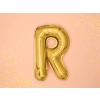 Fólia lufi R betű arany színben bulira
