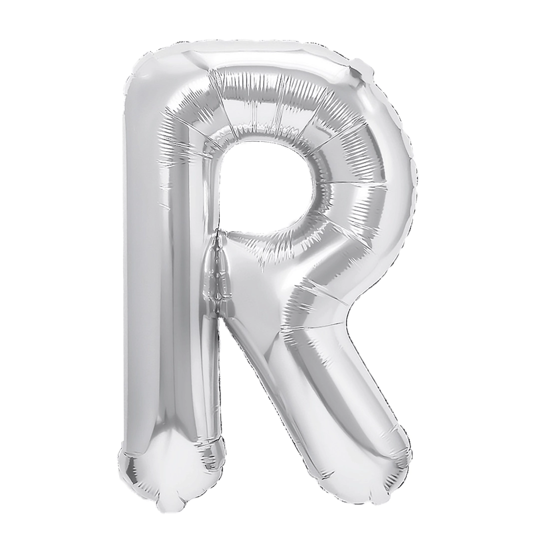 Ezüst fólia lufi R betű, 40 cm