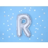 Ezüst fólia lufi R betűvel ünneplésre