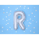 Fóliový balón písmeno R strieborný na oslavu