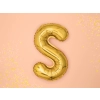 Fólia lufi S betű, arany, ünnepre