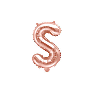 Fóliový balón písmeno S rose gold na oslavu