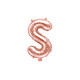 Fóliový balón písmeno S rose gold na oslavu