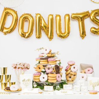 Fóliový balónek písmeno T gold na oslavu