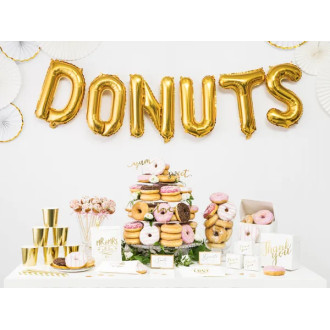 Fóliový balónek písmeno T gold na oslavu