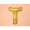 T betű formájú arany fólia lufi ünneplésre
