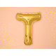 T betű formájú arany fólia lufi ünneplésre