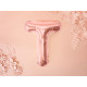 Fóliový balónek písmeno T rose gold na oslavu