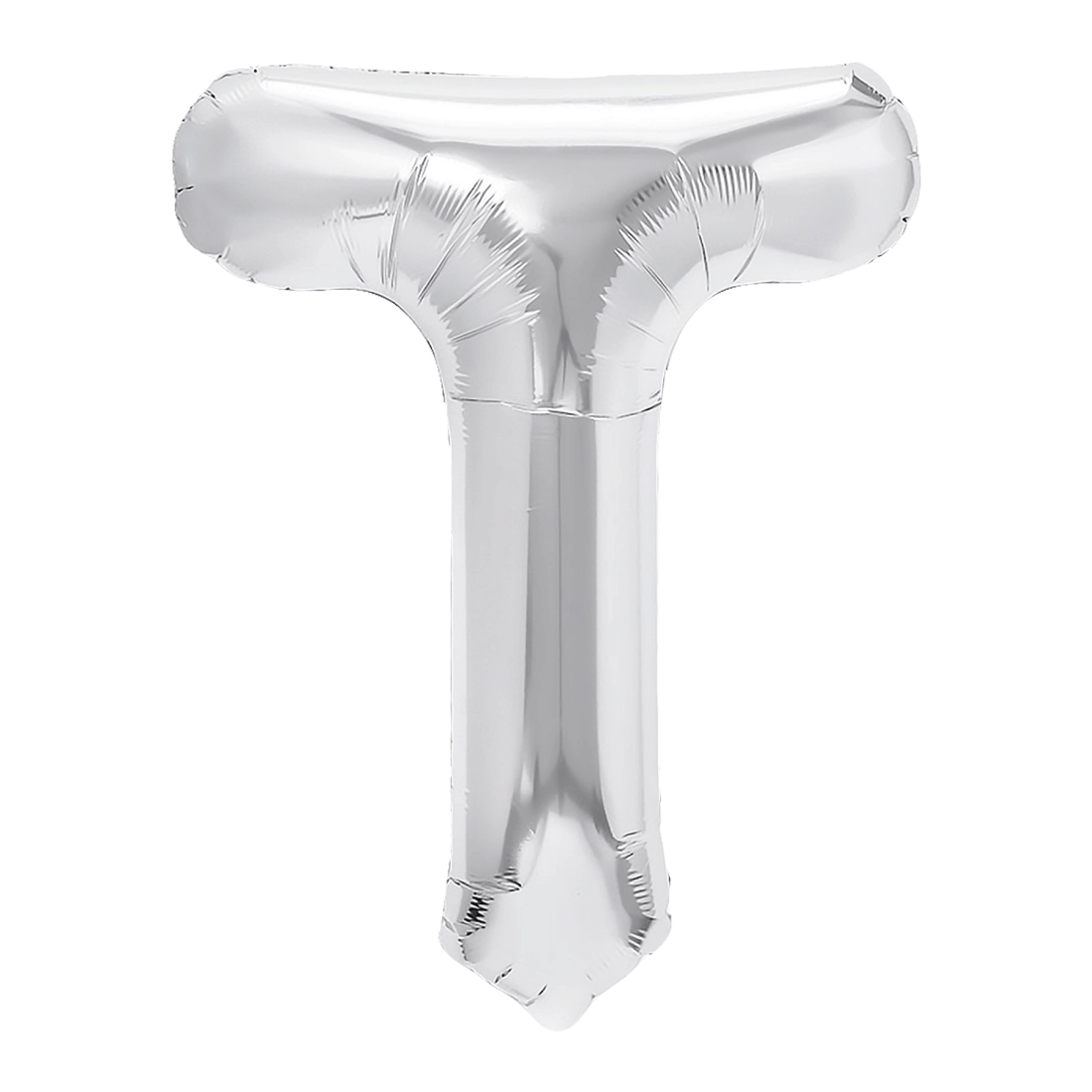 Fólia lufi „T” betű, ezüst, 40 cm