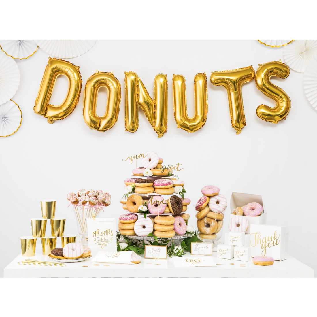 Arany fólia lufi U betű ünneplésre