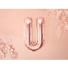 Fólia lufi U betű rose gold 35 cm