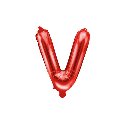 Fóliový balón písmeno V červený 35 cm na party