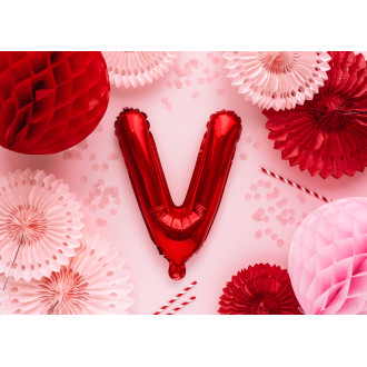 Fóliový balón písmeno V červený 35 cm na party