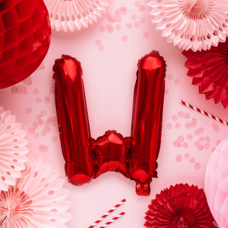 Fóliový balón písmeno W červený 35 cm