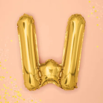 Fóliový balón písmeno W gold 35 cm