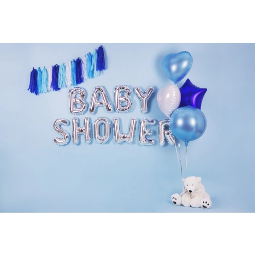 Balon folie literă W argintiu 35 cm