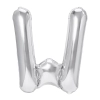 Balon folie literă W, argintiu, 40 cm