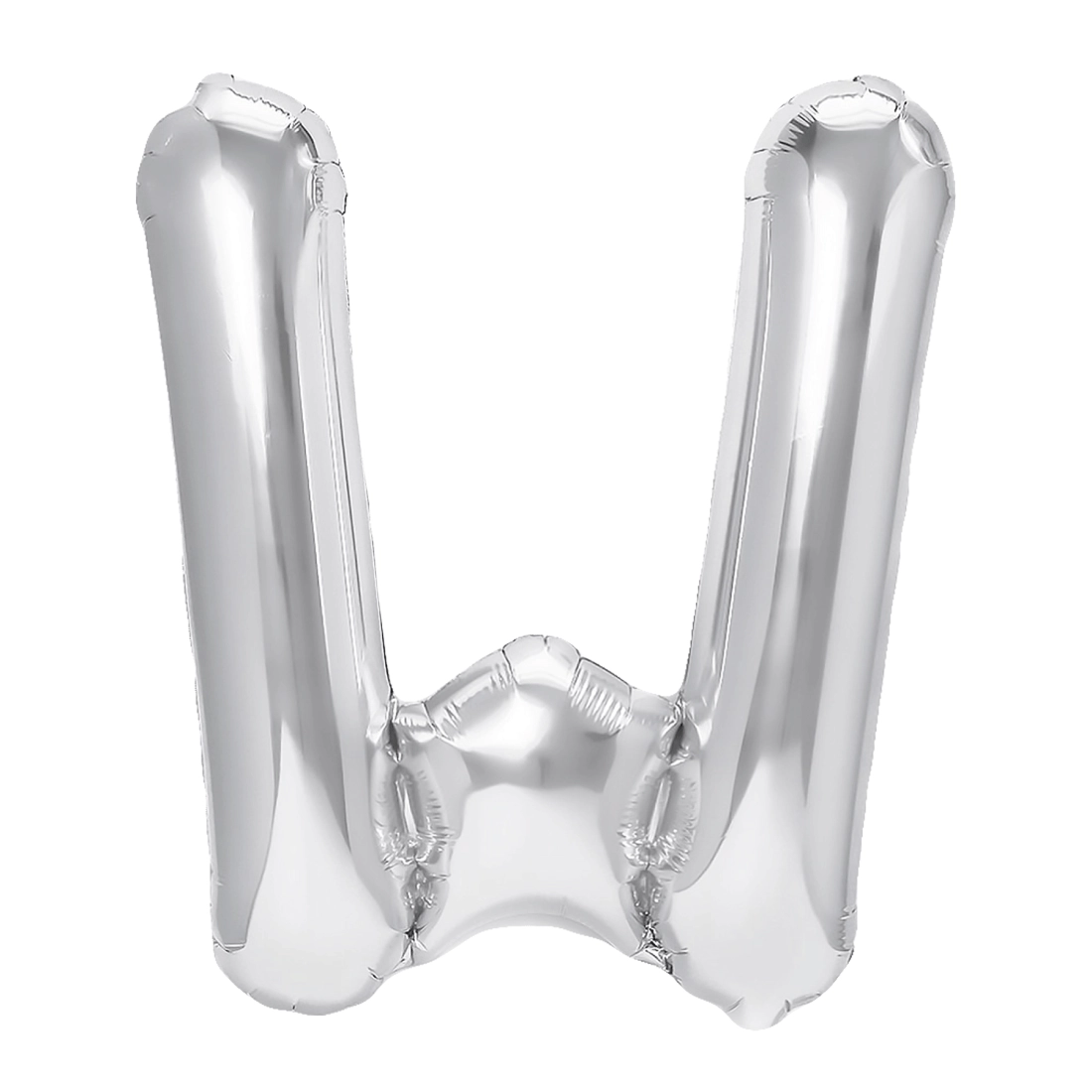Balon folie literă W, argintiu, 40 cm